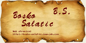 Boško Salatić vizit kartica